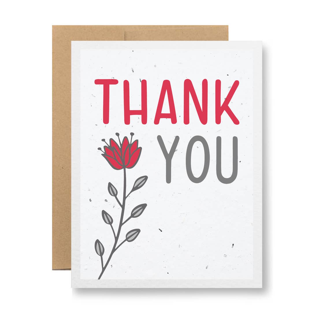 Seedy Cards - 8 Colors - Seed Paper Greeting Card - Thank You