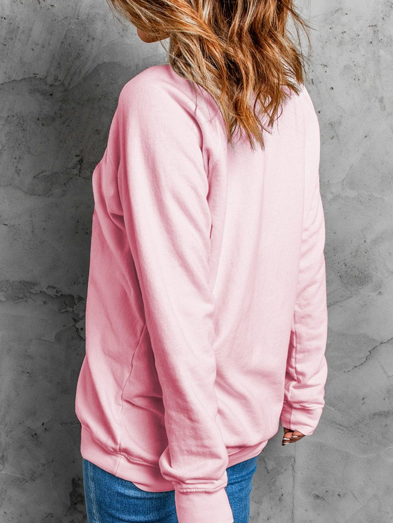 Lovesoft - Pink Valentines Sweet Drinking Graphic Print Sweatshirt