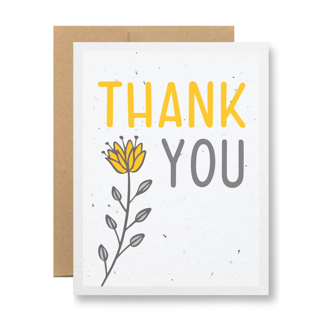 Seedy Cards - 8 Colors - Seed Paper Greeting Card - Thank You