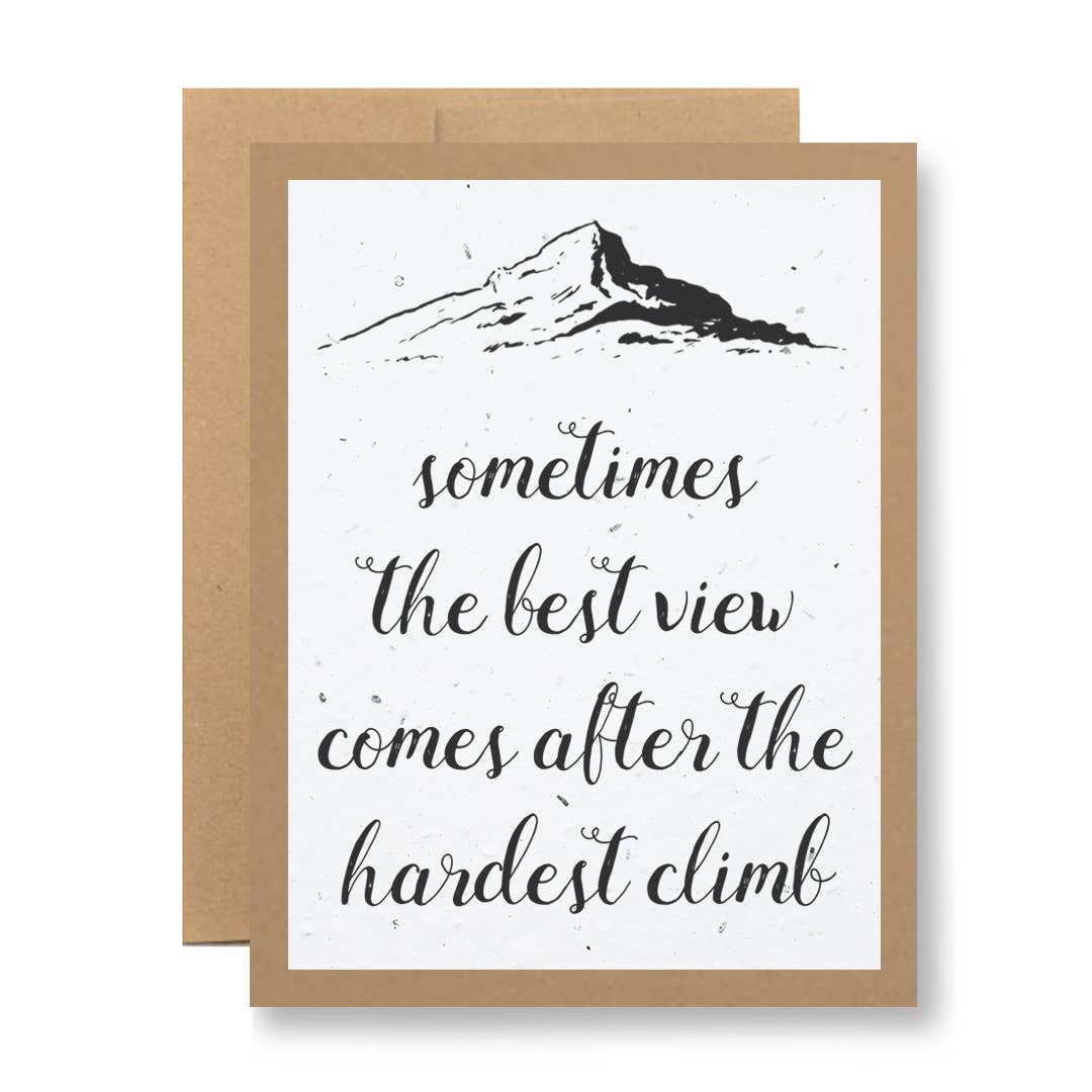 Seedy Cards - Plantable Seed Paper Greeting Card - ...the hardest climb