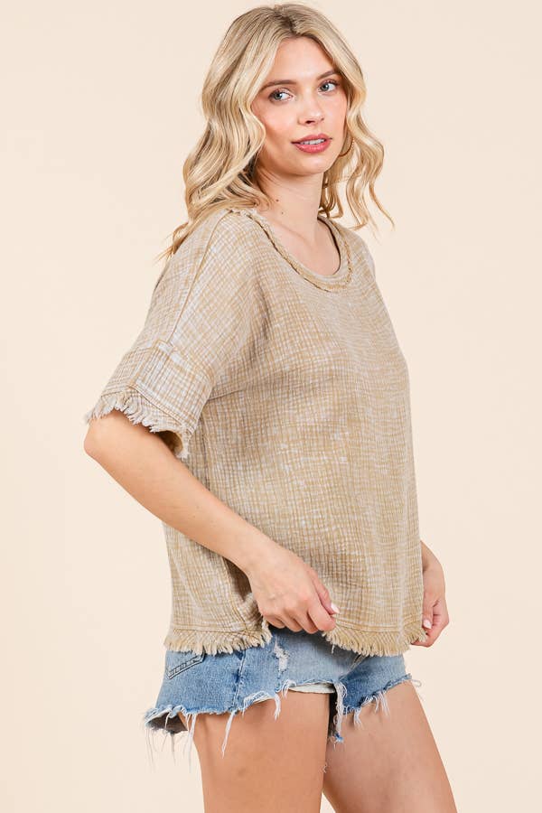 Culture Code - CWT2134MW - SCOOP NECK OVERSIZE TOP