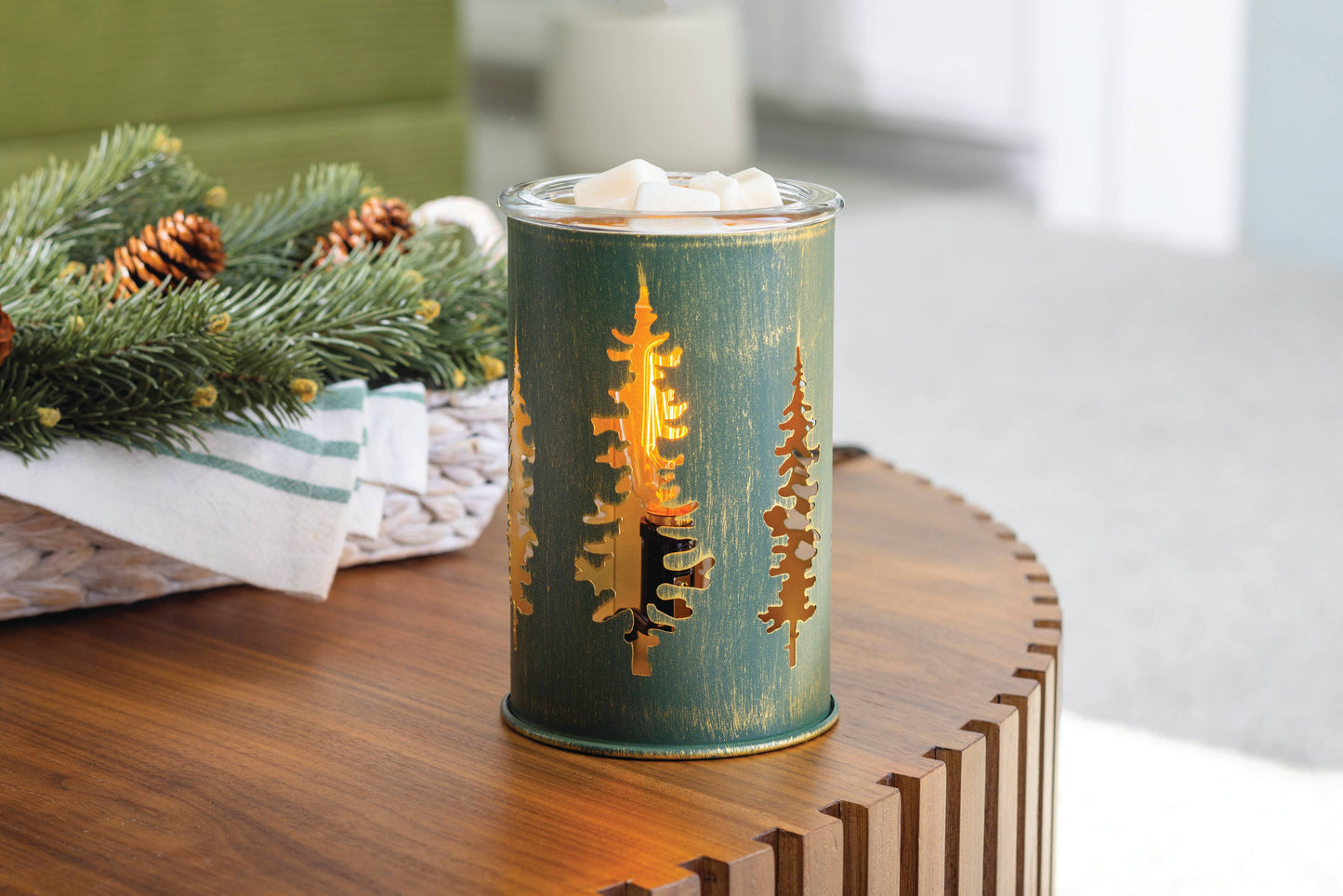 Candle Warmers Etc. - Golden Pines Vintage Bulb Illumination Fragrance Warmer