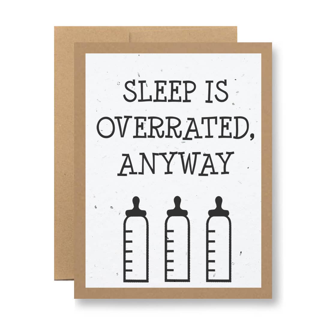Seedy Cards - Plantable Seed Paper Greeting Card - Sleep is overrated...