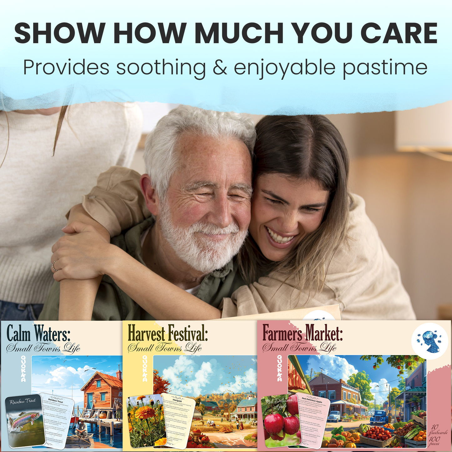 QUOKKA - Dementia Puzzles for Elderly with cards | 3xSET