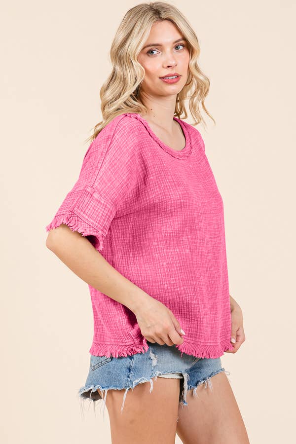 Culture Code - CWT2134MW - SCOOP NECK OVERSIZE TOP