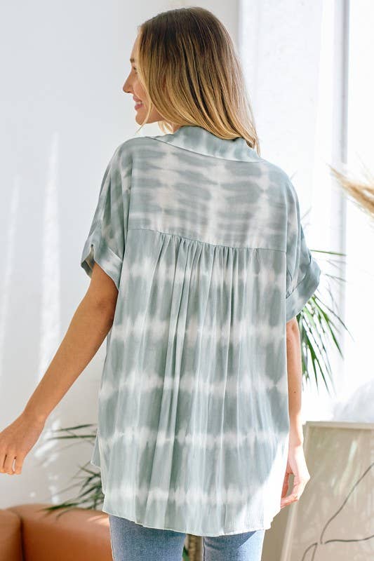 lovely melody - LMT3085-HELLO SPRING TIE DYE SHACKET