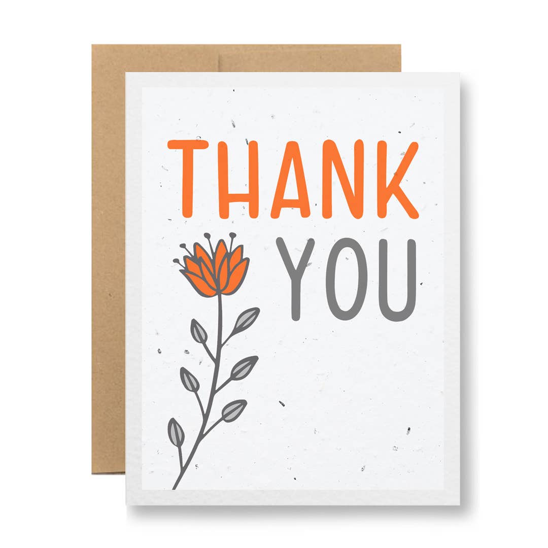 Seedy Cards - 8 Colors - Seed Paper Greeting Card - Thank You