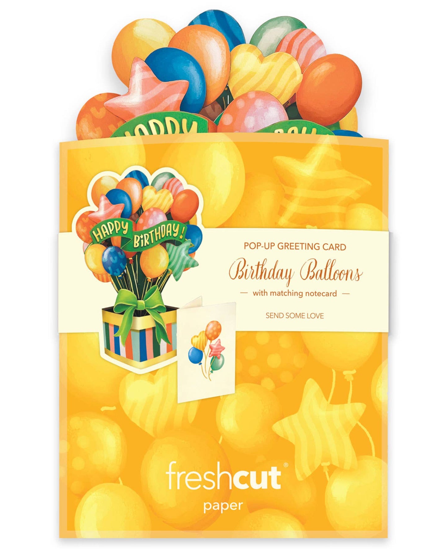 FreshCut Paper LLC - Mini Birthday Balloons (Mini Pop-up Greeting Cards)