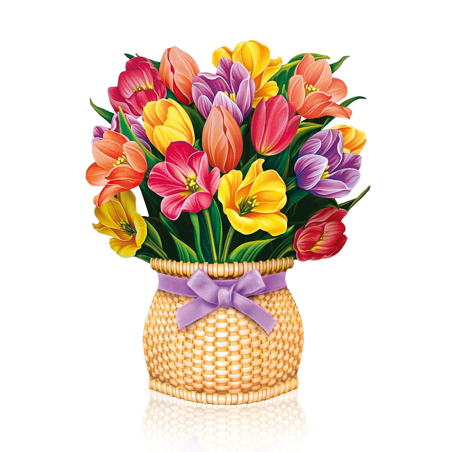FreshCut Paper LLC - Mini Festive Tulips (10 Pop-up Greeting Cards)