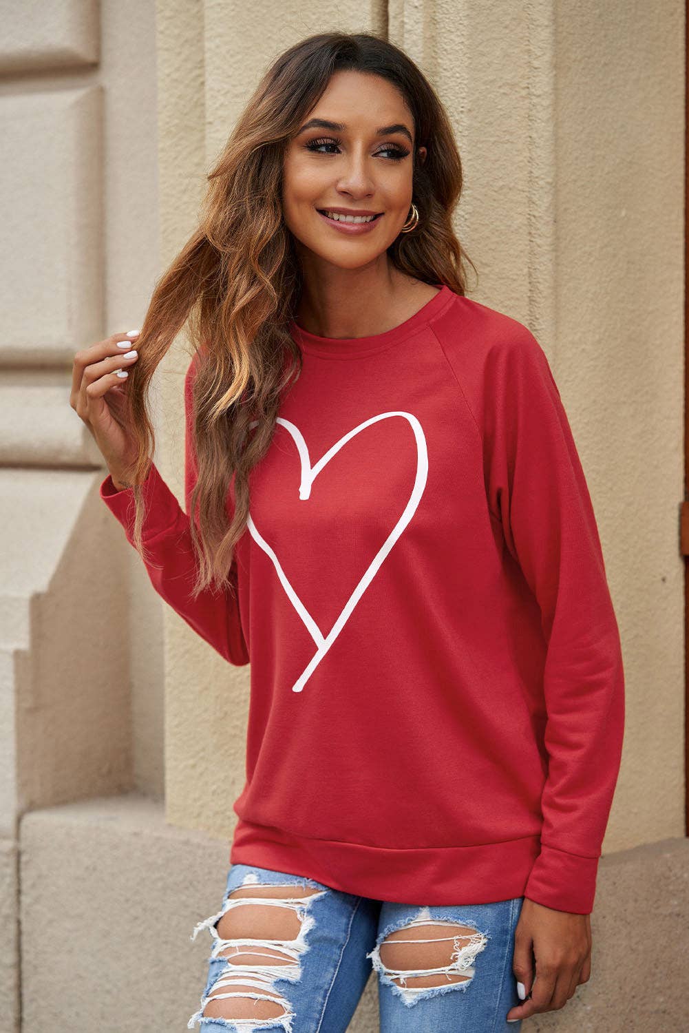 Lovesoft - Simple Heart Graphic Valentine's Sweatshirt