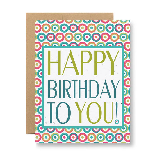 Seedy Cards - Plantable Seed Paper Greeting Card - Happy Birthday to You!