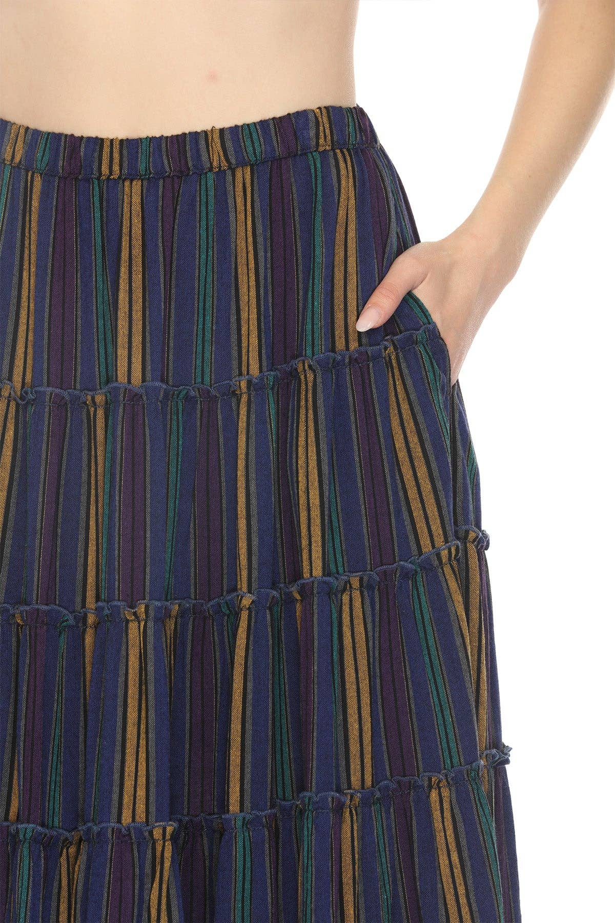 Lakhays Collection Inc. - Stipe Ultra Maxi Skirt
