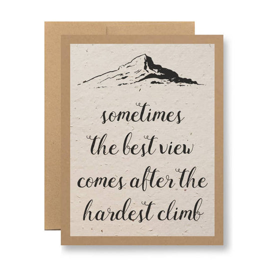 Seedy Cards - Plantable Seed Paper Greeting Card - ...the hardest climb