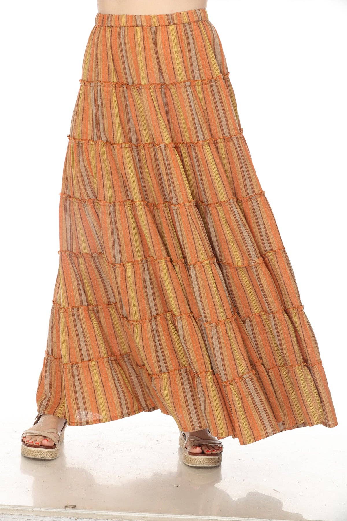 Lakhays Collection Inc. - Stipe Ultra Maxi Skirt
