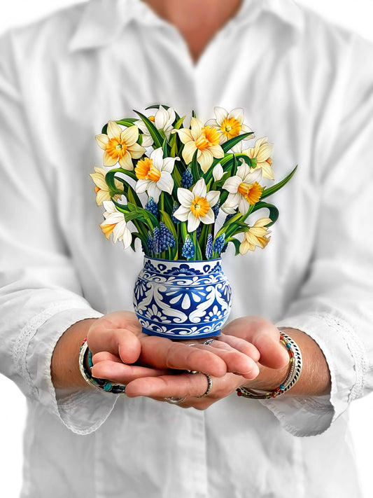 FreshCut Paper LLC - Mini English Daffodils (10 Pop-up Greeting Cards)