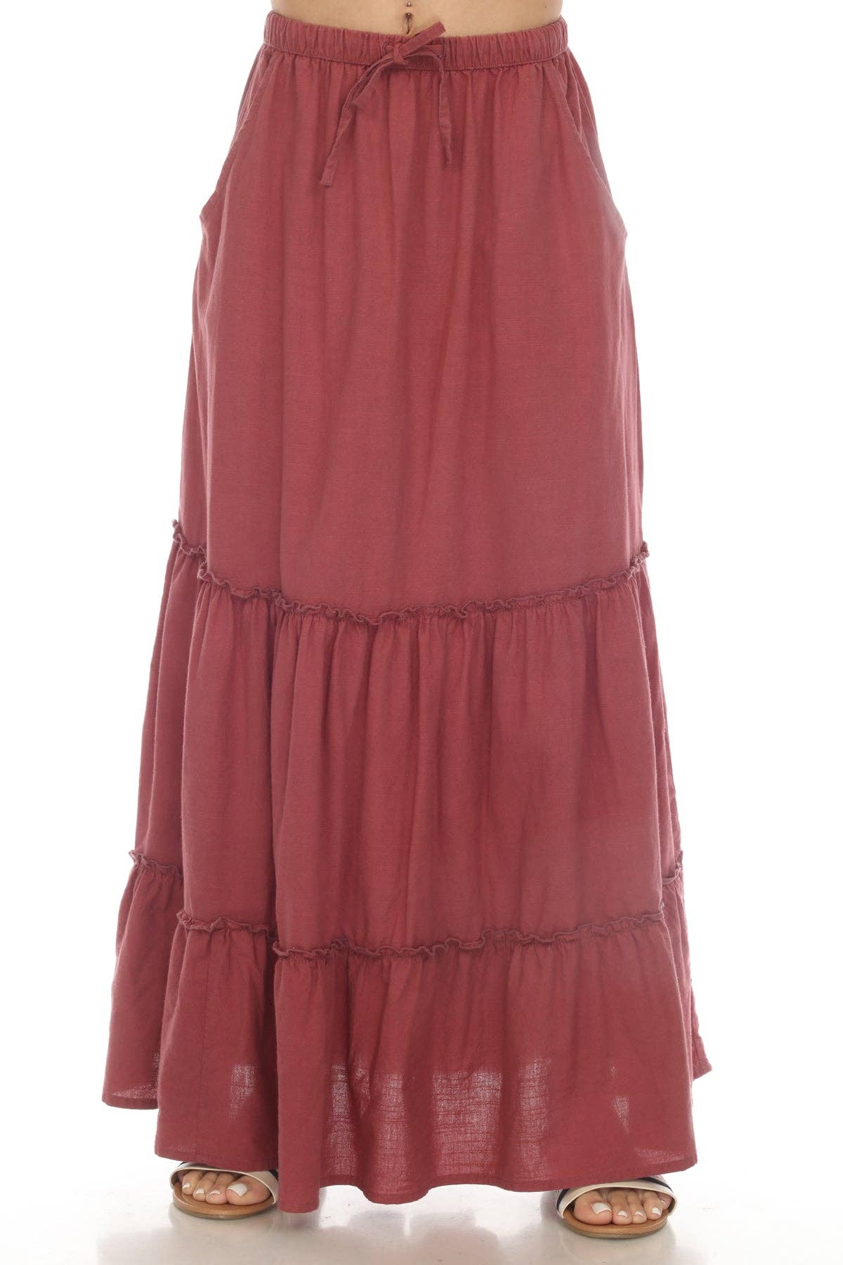 Lakhays Collection Inc. - Homespun Tiered Maxi Skirt