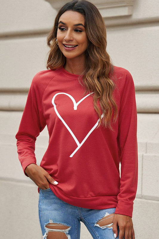 Lovesoft - Simple Heart Graphic Valentine's Sweatshirt