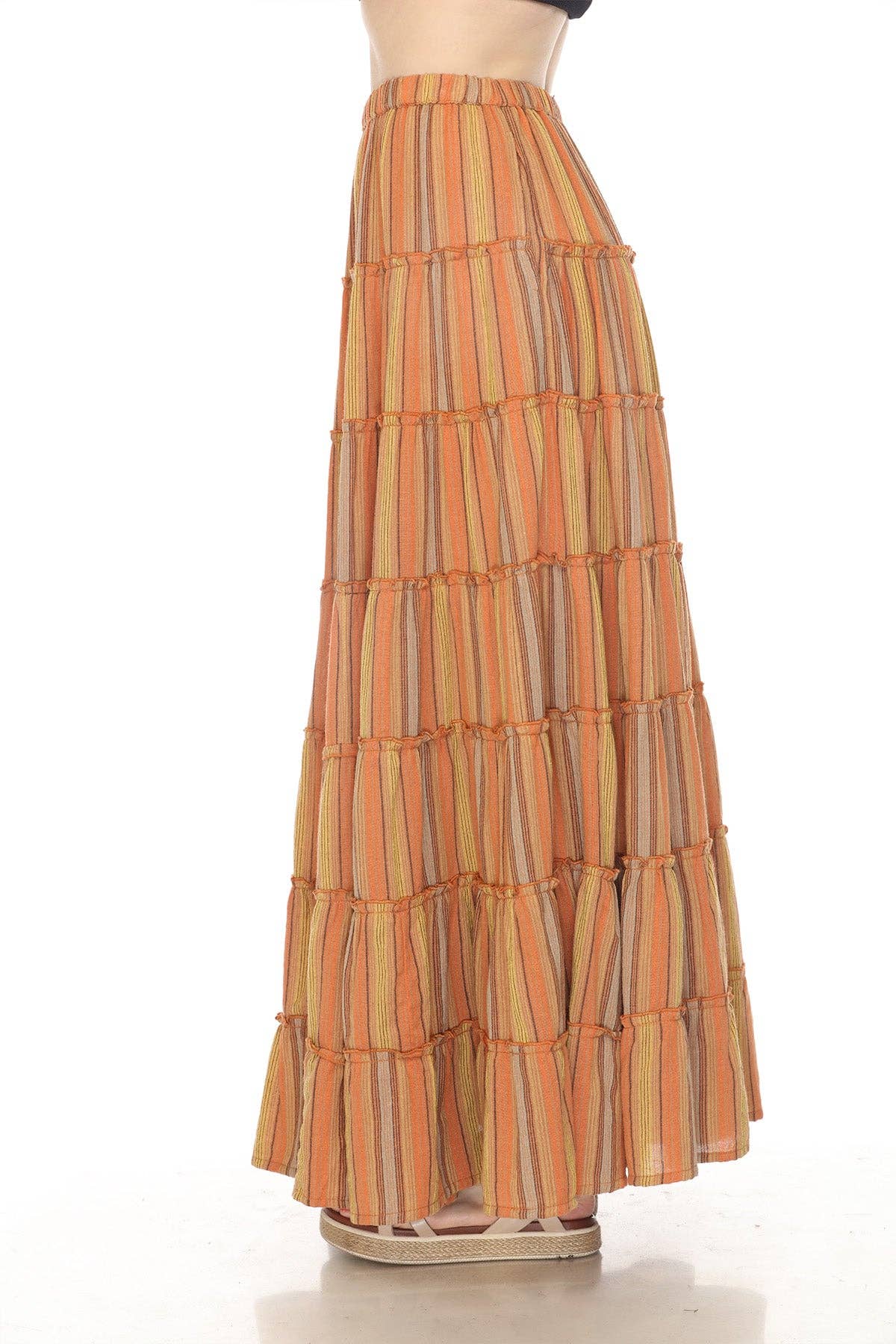 Lakhays Collection Inc. - Stipe Ultra Maxi Skirt