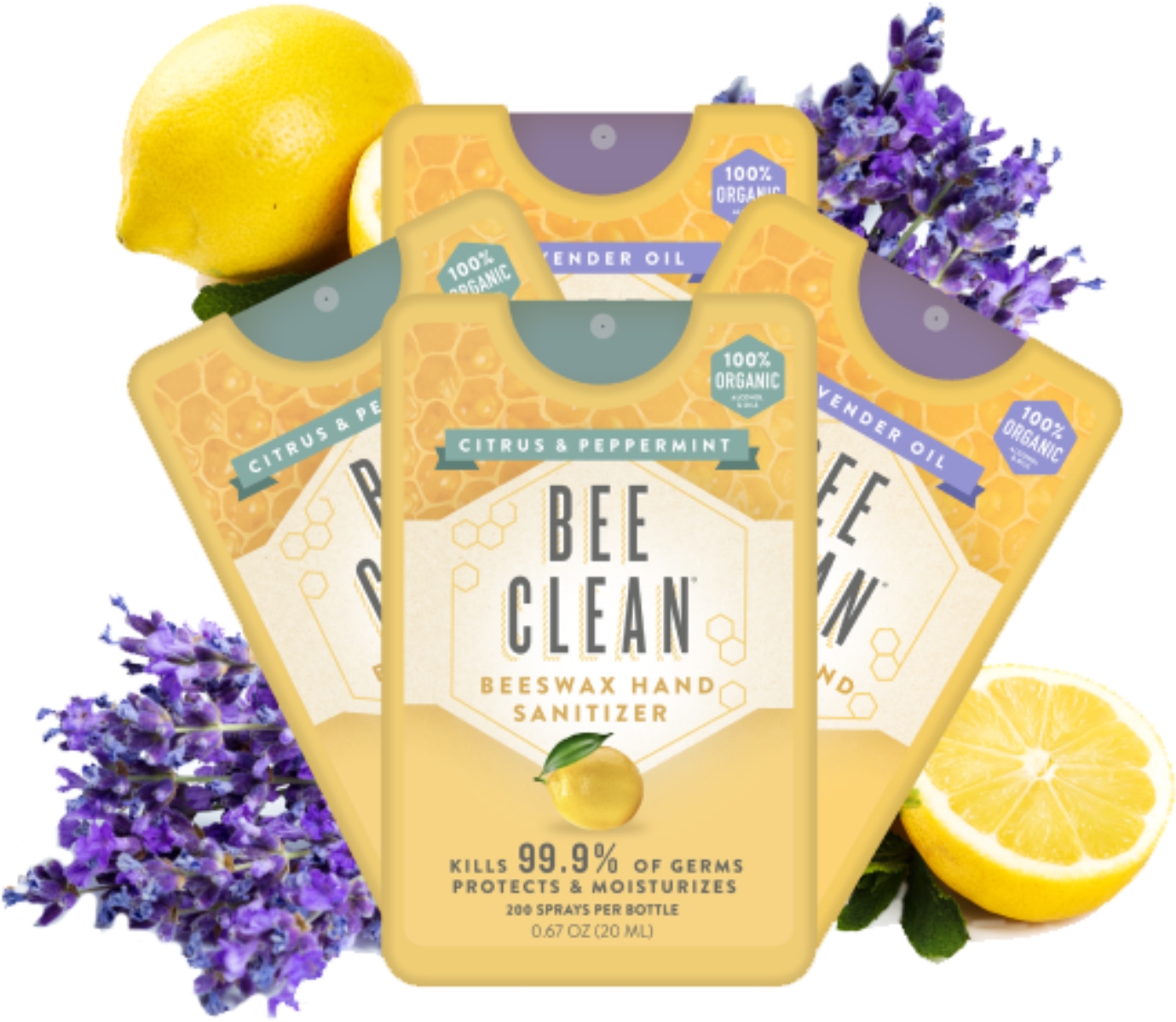 Bee Clean - Bee Clean Organic Beeswax Hand Sanitizer - 12 pack