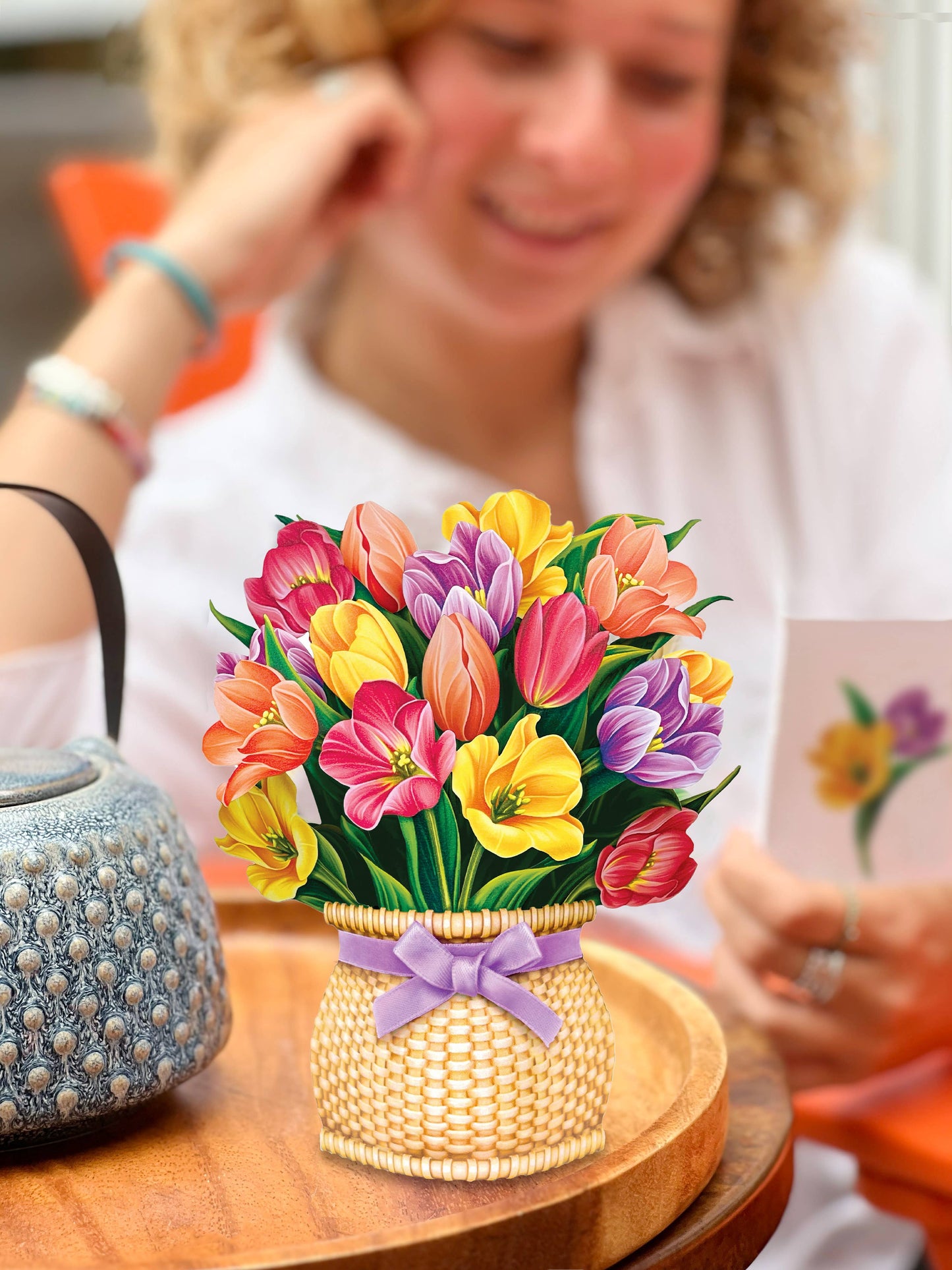 FreshCut Paper LLC - Mini Festive Tulips (10 Pop-up Greeting Cards)