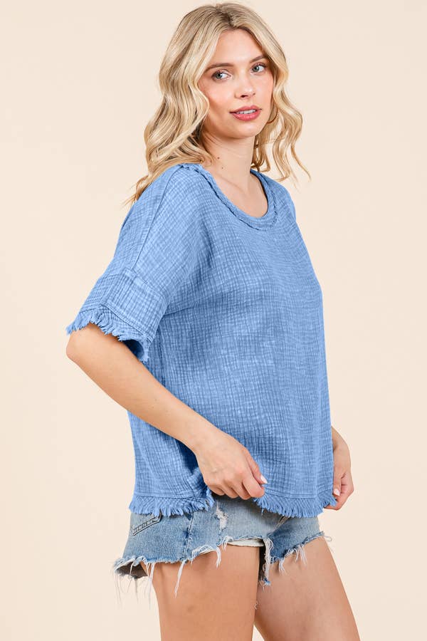 Culture Code - CWT2134MW - SCOOP NECK OVERSIZE TOP