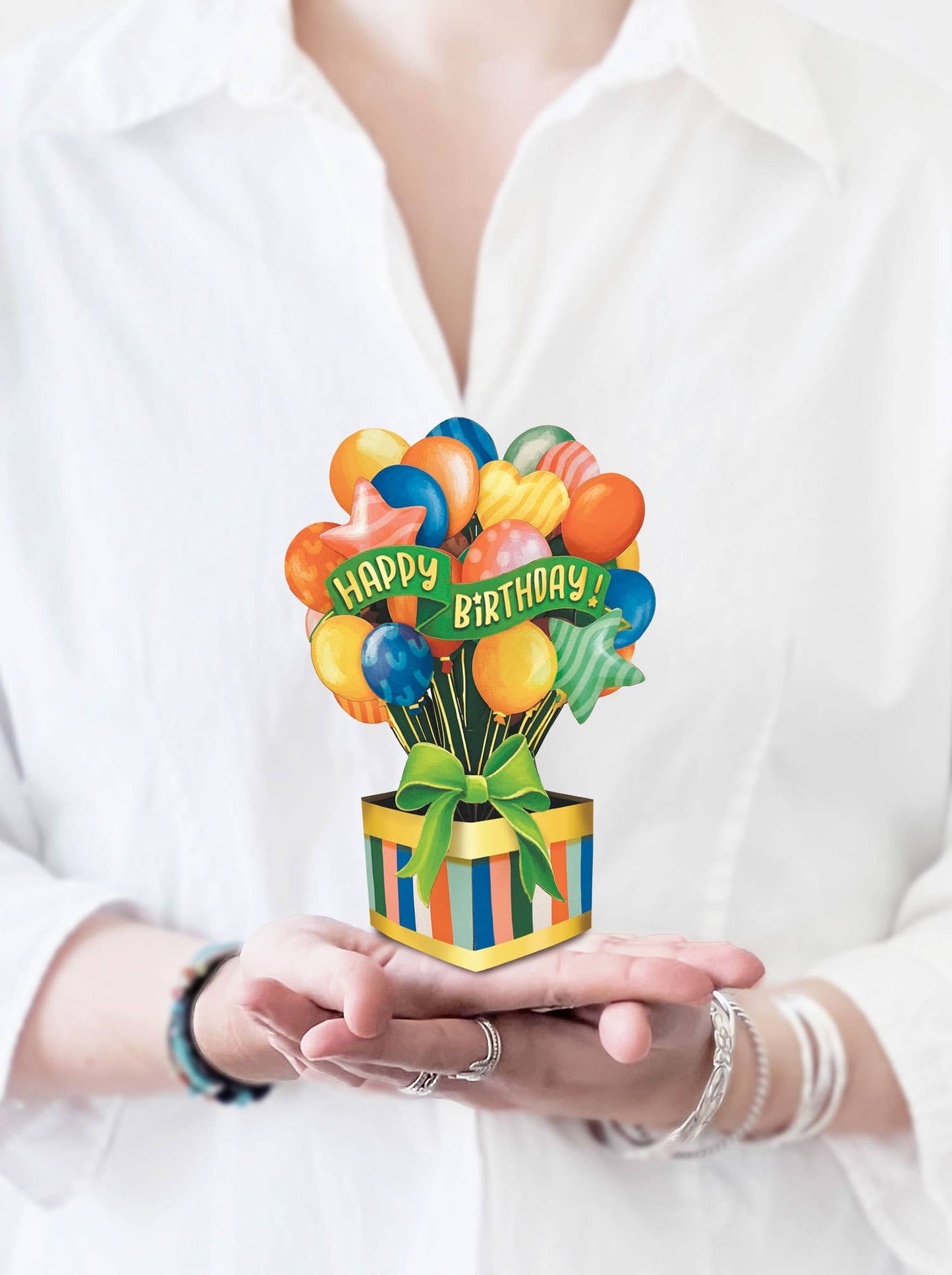 FreshCut Paper LLC - Mini Birthday Balloons (Mini Pop-up Greeting Cards)