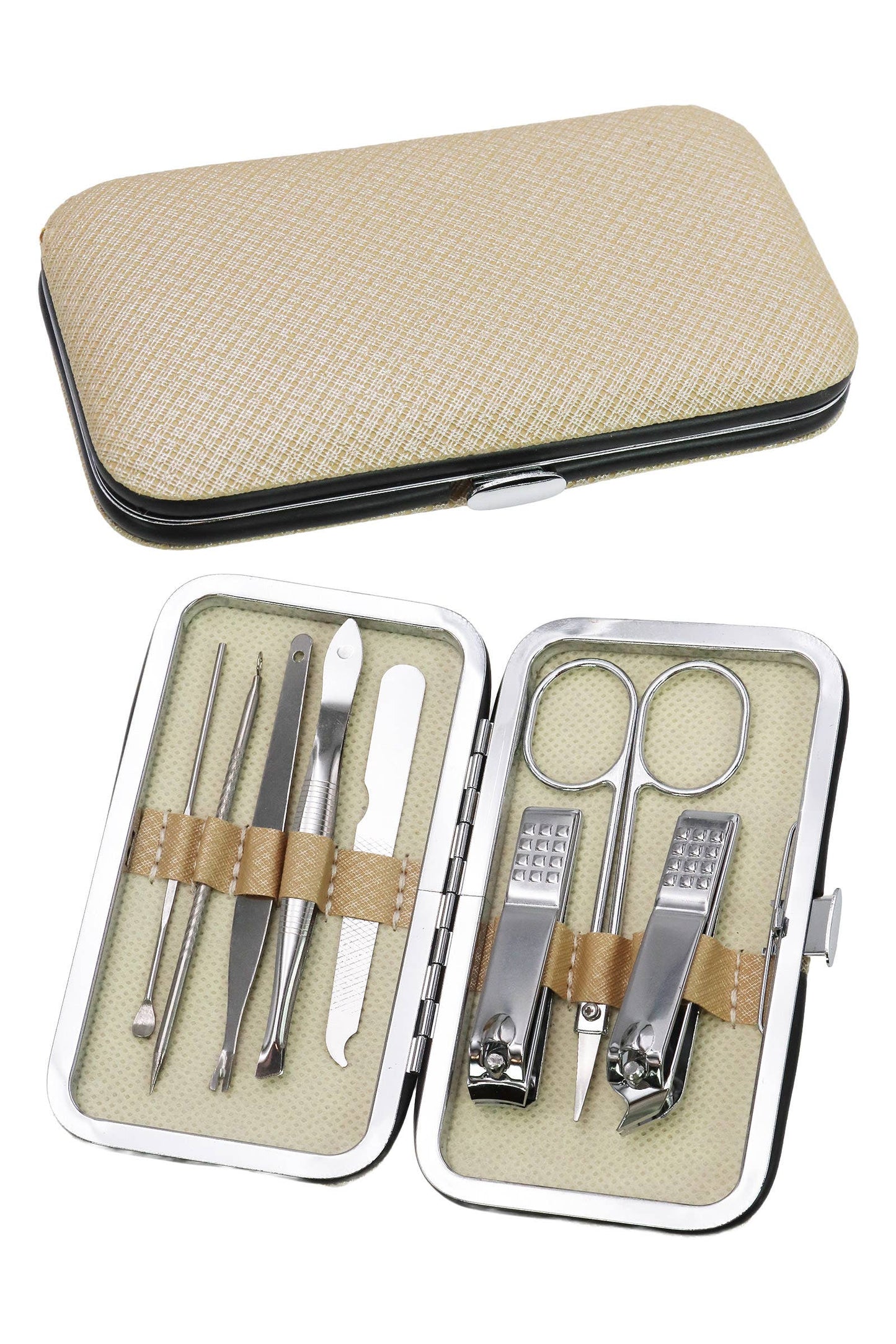 Cap Zone - 8 Pcs Solid Stainless Steel Nailcare Kit Set