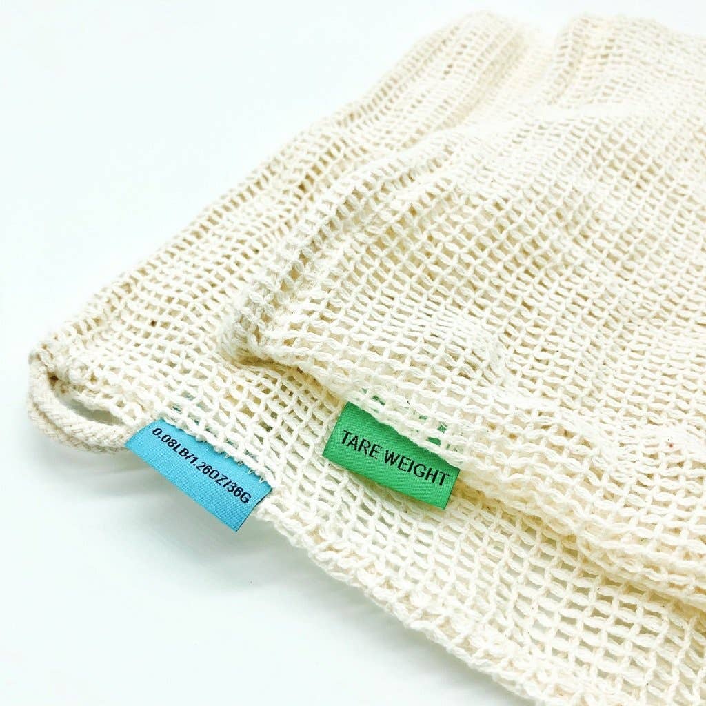 Bamboo Switch - 2 Pack Organic Cotton Mesh Produce Bags