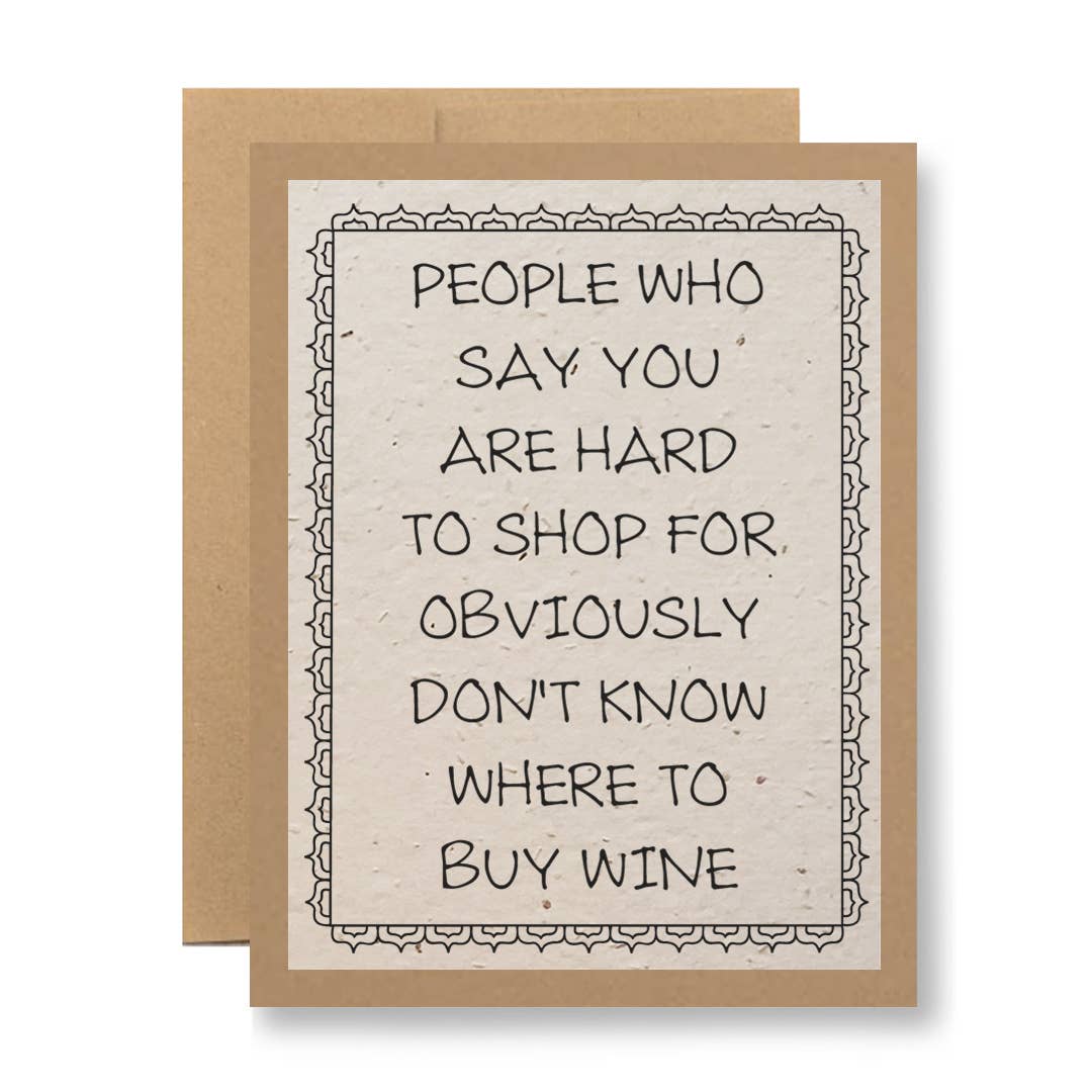 Seedy Cards - Plantable Seed Paper Greeting Card - ...where to buy wine