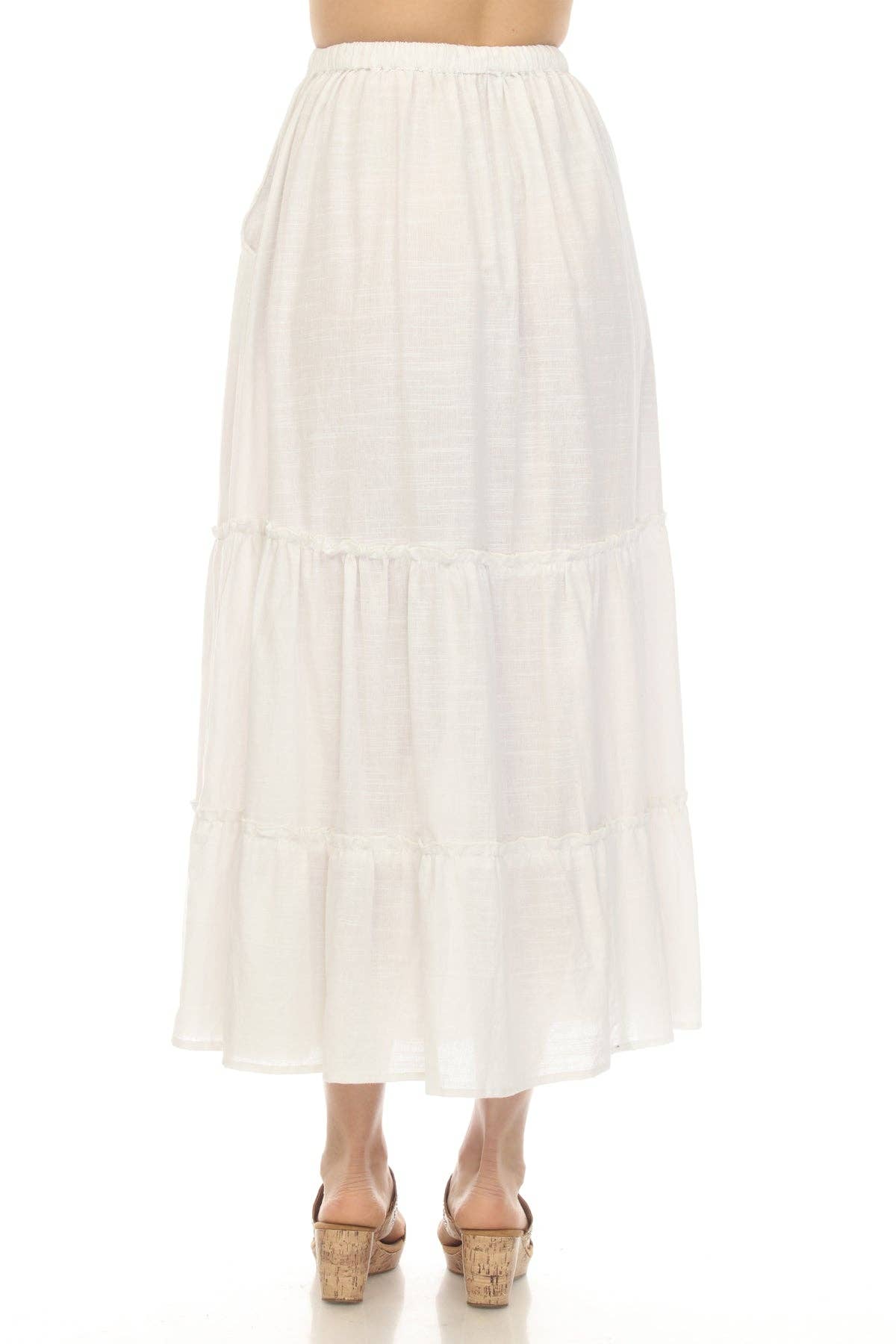 Lakhays Collection Inc. - Homespun Tiered Maxi Skirt