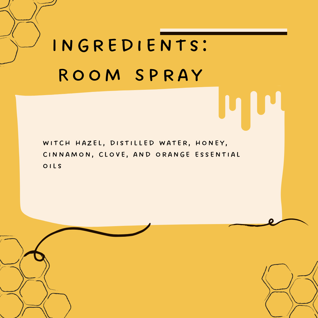 Sister Bees LLC - ROOM SPRAY (cinnamon, orange, clove, and a touch of honey)
