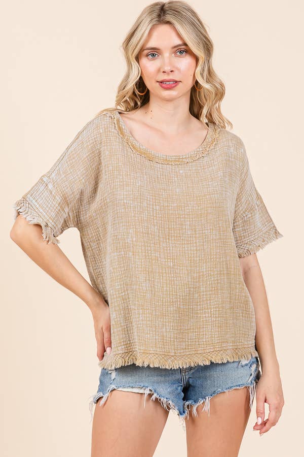 Culture Code - CWT2134MW - SCOOP NECK OVERSIZE TOP