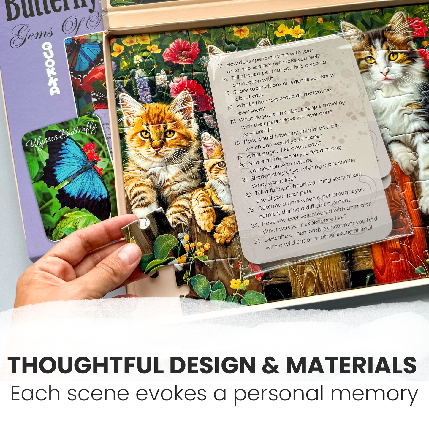 QUOKKA - Dementia 60pc Puzzles for Elderly with cards | 3xSET
