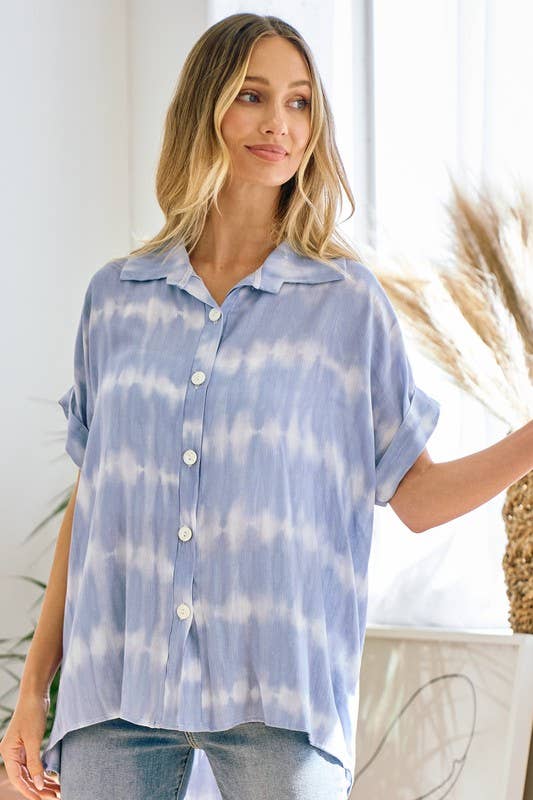 lovely melody - LMT3085-HELLO SPRING TIE DYE SHACKET