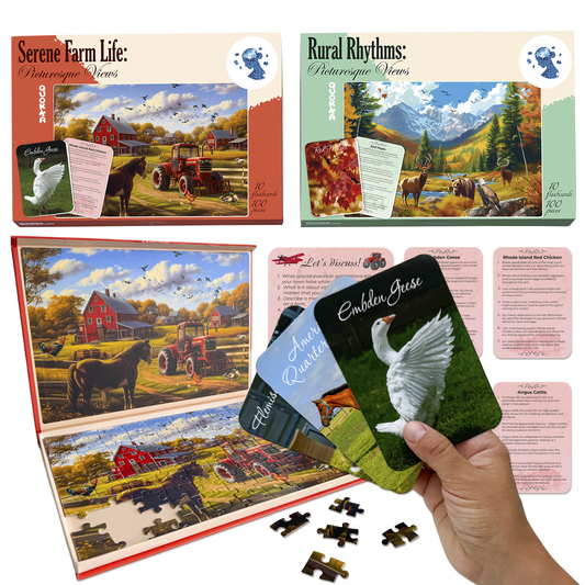 QUOKKA - Dementia Puzzles for Elderly with cards | 3xSET