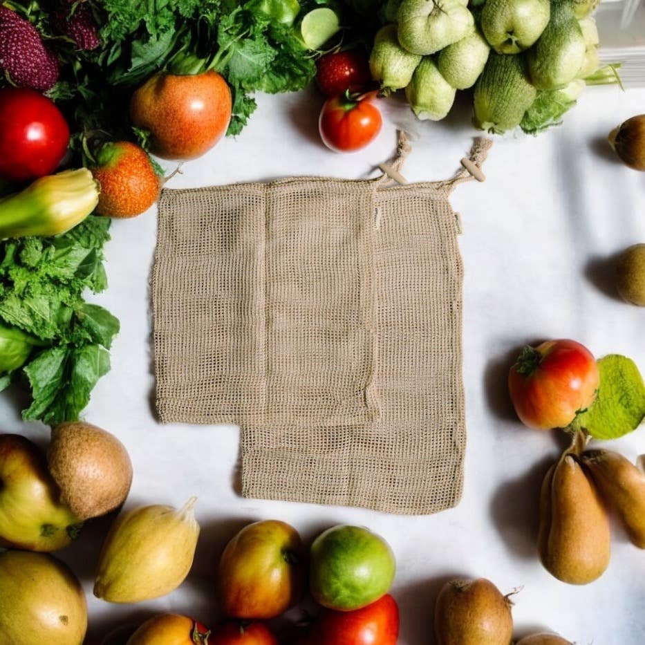 Bamboo Switch - 2 Pack Organic Cotton Mesh Produce Bags