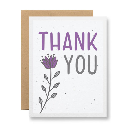 Seedy Cards - 8 Colors - Seed Paper Greeting Card - Thank You