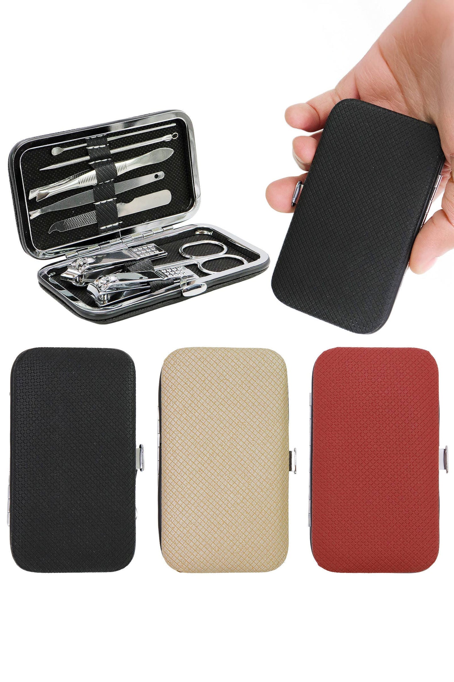 Cap Zone - 8 Pcs Solid Stainless Steel Nailcare Kit Set
