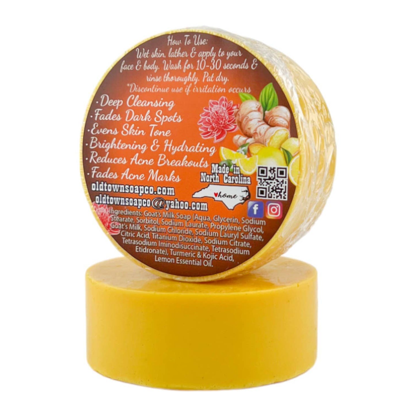Old Town Soap Co. - Lemon, Turmeric & Kojic Acid Face & Body Bar