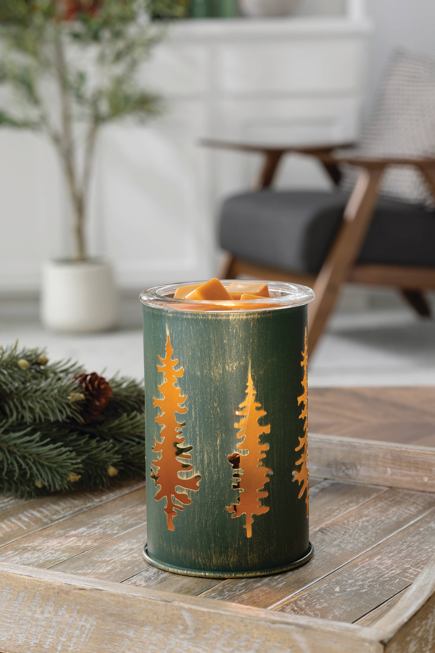 Candle Warmers Etc. - Golden Pines Vintage Bulb Illumination Fragrance Warmer