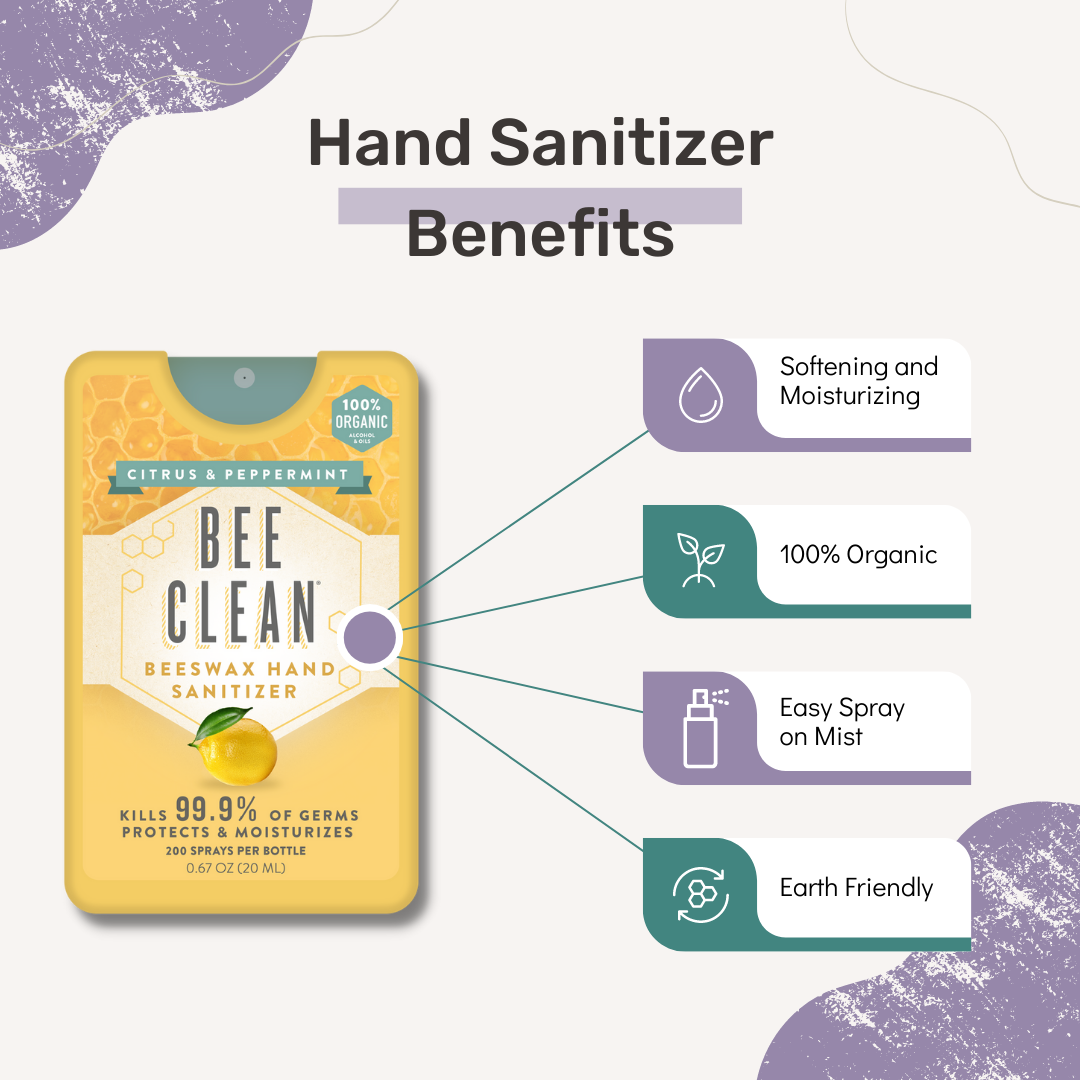 Bee Clean - Bee Clean Organic Beeswax Hand Sanitizer - 12 pack