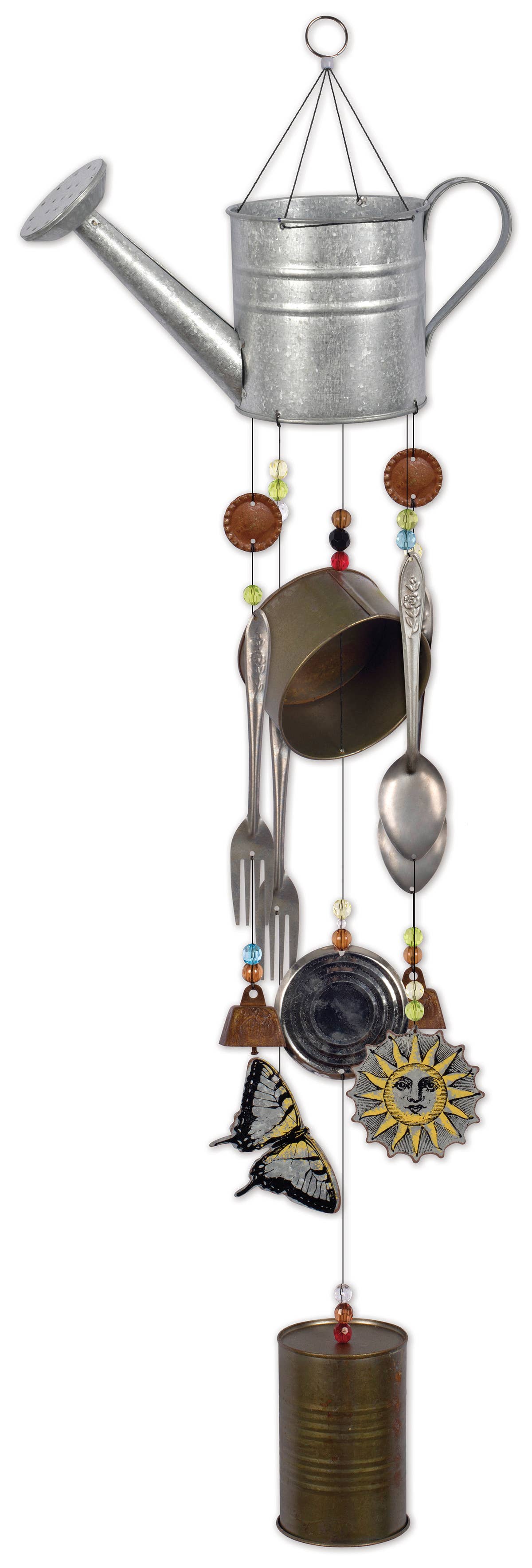 Sunset Vista Designs - Watering Can Farm House Wind Chime Spring Garden - 92556