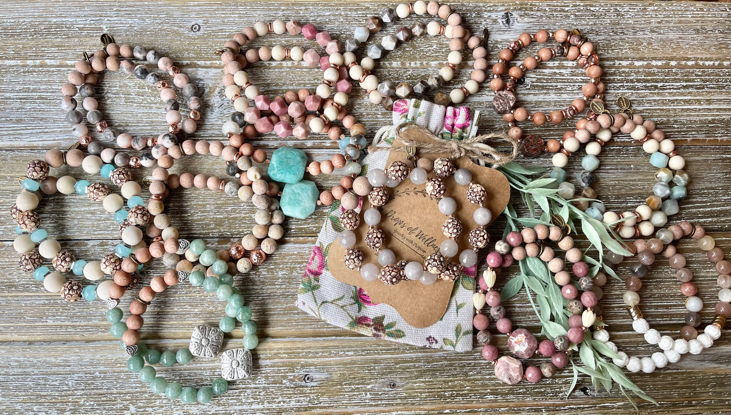 Drops of Wellness Goods - Essential Oil Diffuser Bracelet, Aromatherapy, The Clover