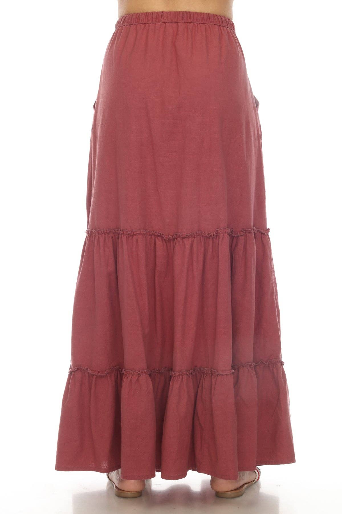 Lakhays Collection Inc. - Homespun Tiered Maxi Skirt