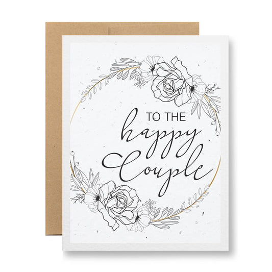Seedy Cards - Plantable Seed Paper Greeting Card - To the happy couple
