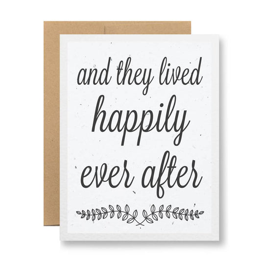 Seedy Cards - Plantable Seed Paper Greeting Card - Happily ever after