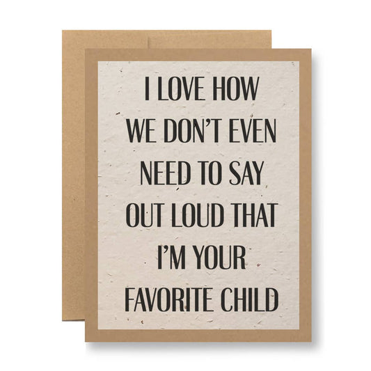 Seedy Cards - Plantable Seed Paper Greeting Card - ...favorite child