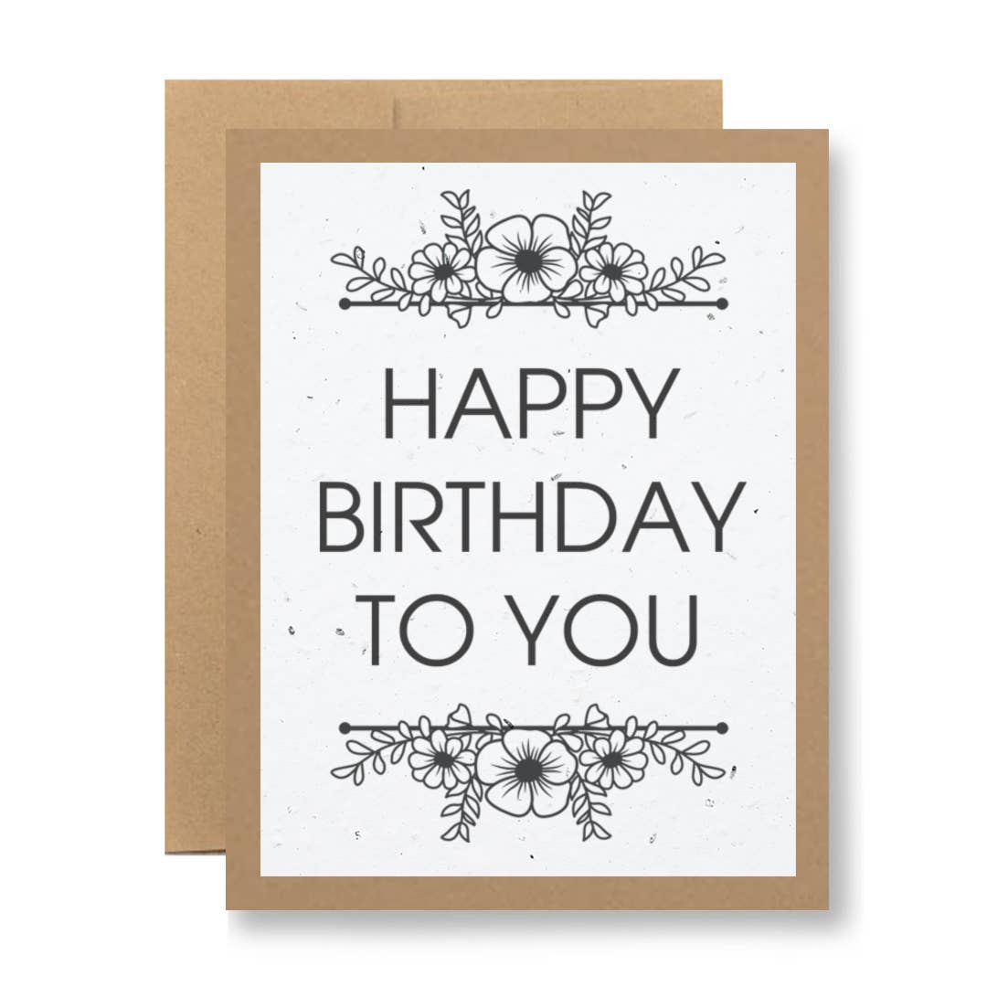 Seedy Cards - Plantable Seed Paper Greeting Card - Happy Birthday to you