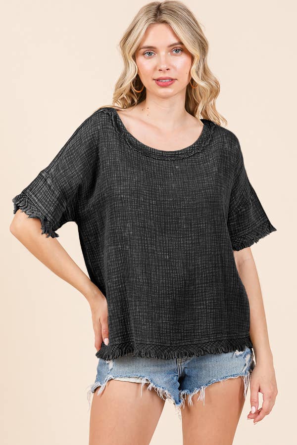 Culture Code - CWT2134MW - SCOOP NECK OVERSIZE TOP