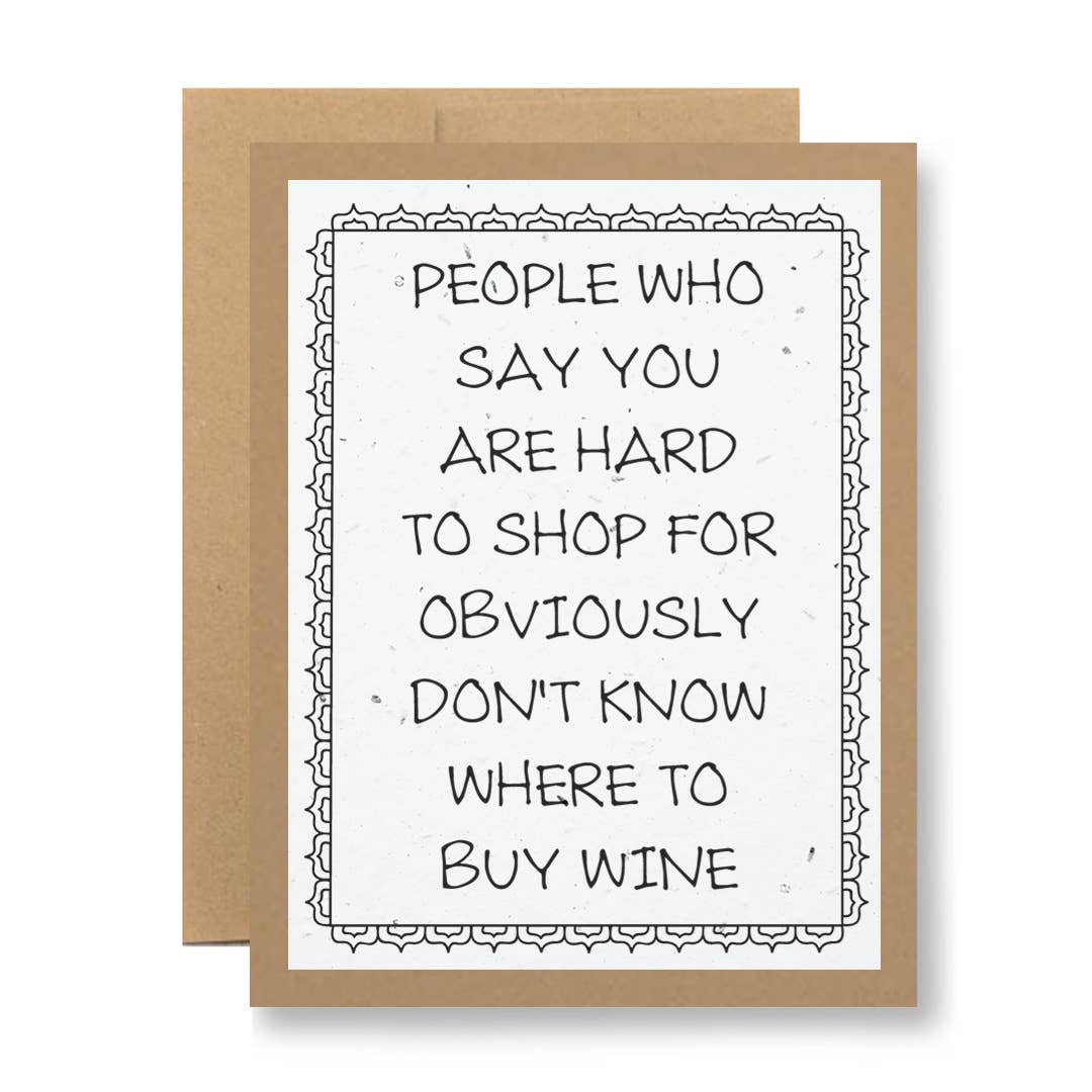 Seedy Cards - Plantable Seed Paper Greeting Card - ...where to buy wine